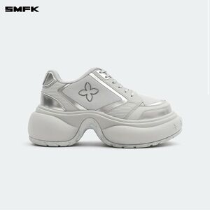 SMFK FUTURE RIPPLE HIGH-HEELED SNEAKER IN GRAY size 38